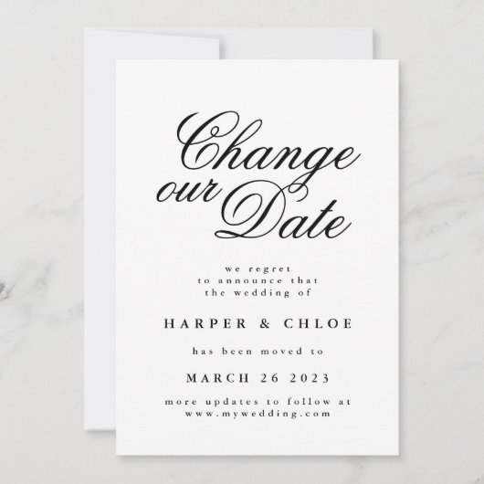 Je datum wijzigen save the date (Voorkant)