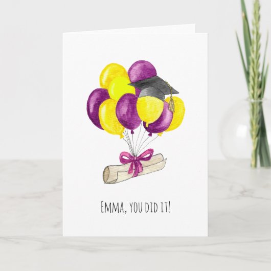 Je deed het, Afstuderen Kaart met Personalisatie (Voorkant)