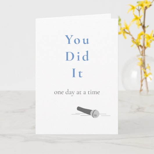 Je deed het nuchter gefeliciteerd kaart (Gele Bloem)