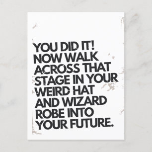 Je deed het raar Pet en Robe Funny Afstuderen Briefkaart
