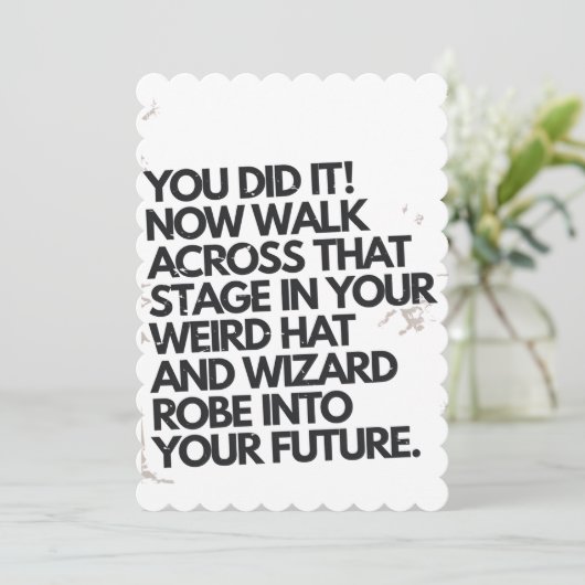 Je deed het raar Pet en Robe Funny Afstuderen Feestdagenkaart (Staand voorkant)