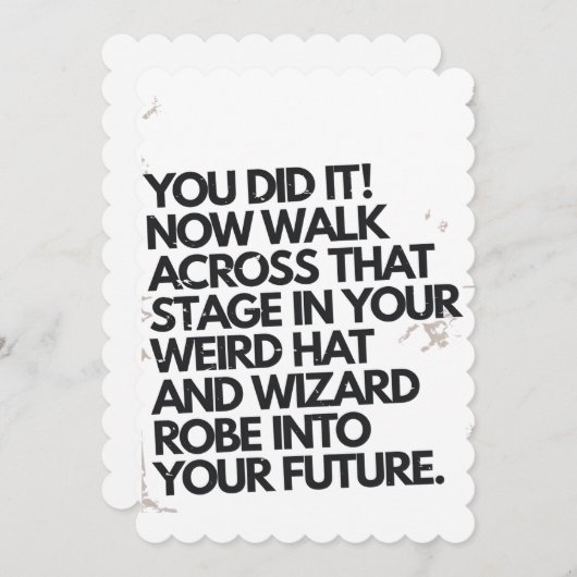 Je deed het raar Pet en Robe Funny Afstuderen Feestdagenkaart (Voorkant / Achterkant)