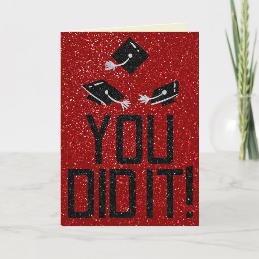 Je deed het zwarte Afstuderen Kaart (Voorkant)