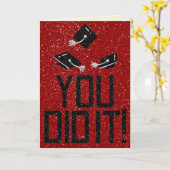 Je deed het zwarte Afstuderen Kaart (Gele Bloem)