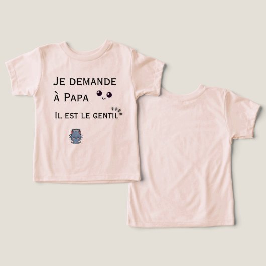 Je demande à Papa - il est le gentil (Ontwerp Voorkant & Achterkant)