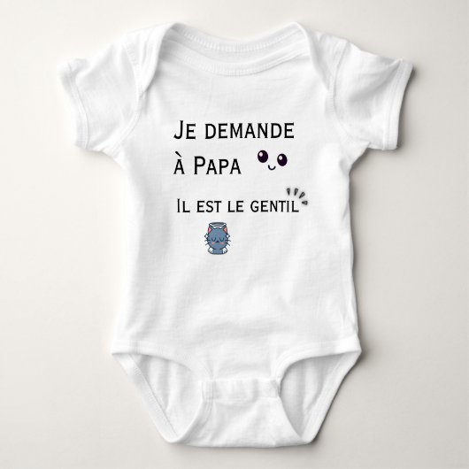Je demande à Papa - il est le gentil Romper (Voorkant)