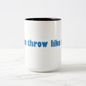 Je denkt als een jongen tweekleurige koffiemok (Center)