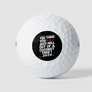 Je denkt dat je net uit een kokosnootboom bent gev golfballen