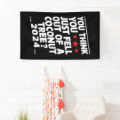 Je denkt dat je net uit een kokosnootboom bent gev spandoek (Insitu)