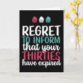 Je dertig zijn afgelopen 40e verjaardag. kaart (Gele Bloem)