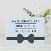 Je dienst als bruidsjonker  Ringdrager Verzoek Kaart (Staand voorkant)