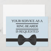 Je dienst als bruidsjonker  Ringdrager Verzoek Kaart (Voorkant / Achterkant)