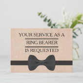 Je dienst als bruidsjonker Ringdrager verzoek Kaart (Staand voorkant)