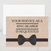 Je dienst als bruidsjonker Ringdrager verzoek Kaart (Voorkant / Achterkant)