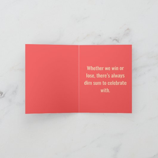 Je dim sum je verliest wat - grappige dim sum groe kaart (Binnen)
