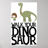 Je dinosaurus lopen poster (Voorkant)