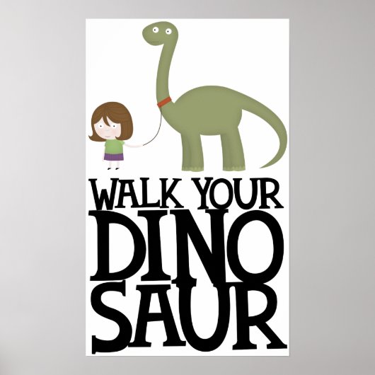 Je dinosaurus lopen poster (Voorkant)