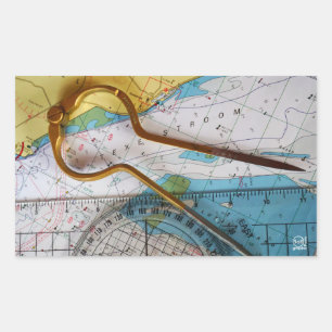 Je doelen bereiken door een koers uit te zetten. rechthoekige sticker