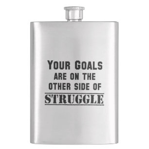 Je doelen staan aan de andere kant van de strijd flacon