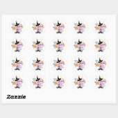Je doet de Hokus Pokus Witch Magic ID982 Ronde Sticker (Vel)