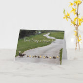 Je doet een geweldig Wenskaart Kaart (Gele Bloem)