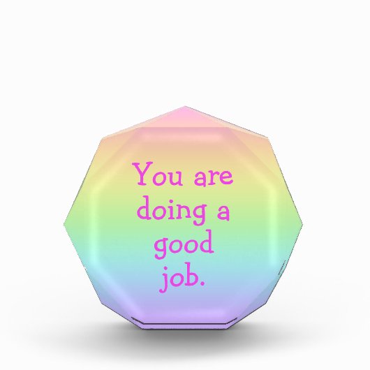 Je doet een goed baanbrekend acrylblok fotoblokken (Voorkant)