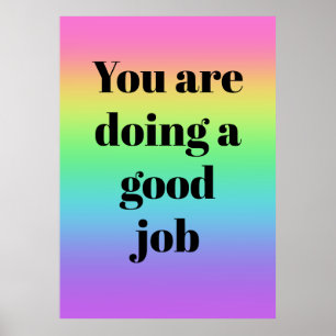 Je doet een goed Poster voor de regenboog