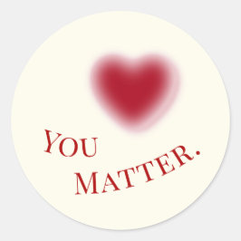 Je doet er toe Gradient Heart Round Sticker