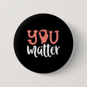 Je doet ertoe doof bewustzijn ASL gebarentaal soor Ronde Button 5,7 Cm