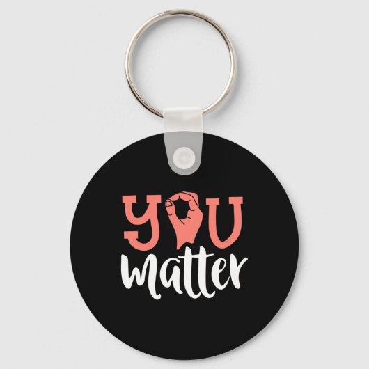 Je doet ertoe doof bewustzijn ASL gebarentaal soor Sleutelhanger (Achterkant)