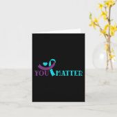 Je doet ertoe Gelukkige Zelfmoord Preventie Bewust Kaart (Gele Bloem)