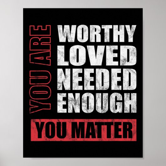 Je doet ertoe mentaal gezondheidsbewustzijn poster (Voorkant)