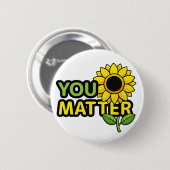 Je doet ertoe met zonnebloem ronde button 5,7 cm (Voorkant /achterkant)