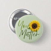 Je doet ertoe met zonnebloem ronde button 5,7 cm (Voorkant /achterkant)