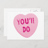 Je doet Funny Valentijnsdag Heart Snoep Feestdagenkaart (Voorkant / Achterkant)