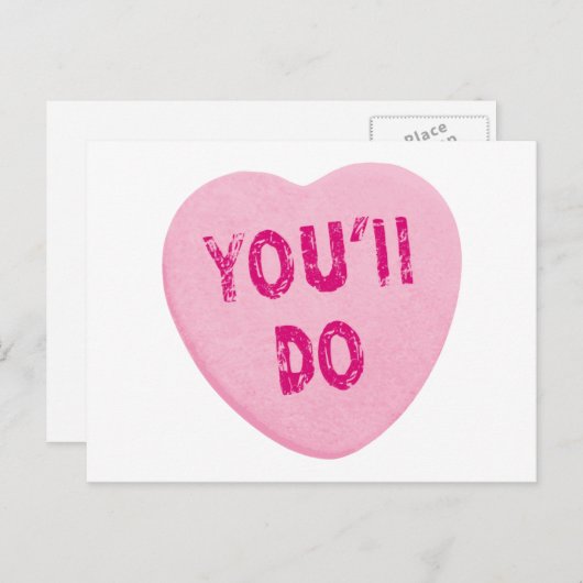 Je doet Funny Valentijnsdag Heart Snoep Feestdagenkaart (Voorkant / Achterkant)