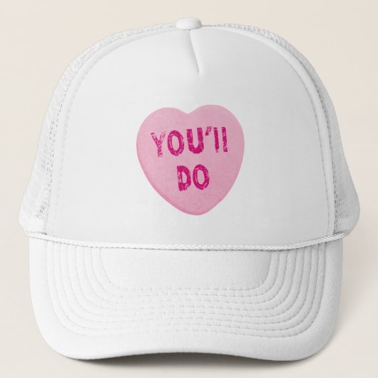 Je doet Funny Valentijnsdag Heart Snoep Trucker Pet (Voorkant)