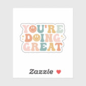Je doet geweldig, Inspirerend Motivatie Sticker (Vel)
