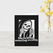 Je doet geweldig Sweetie. Kaart (Gele Bloem)