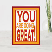 Je doet het geweldig! - Aanmoediging Kaart (Voorkant)