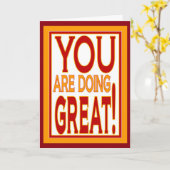Je doet het geweldig! - Aanmoediging Kaart (Gele Bloem)