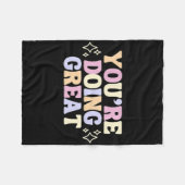Je doet het geweldig fleece deken (Voorkant (Horizontaal))