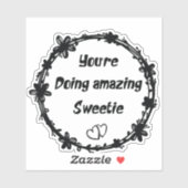 Je doet het geweldig, lieverd Retro Sticker (Vel)