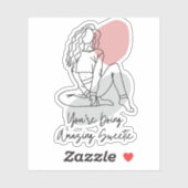 Je doet het geweldig, lieverd sticker (Vel)