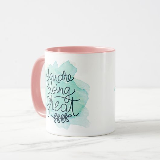 Je doet het geweldig mok (Voorkant links)