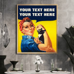 Je doet het Rosie Cat Lady Feminist Poster<br><div class="desc">You Cat Do It Rosie Cat Lady Feminist Poster - Dit sensationele poster heeft een ontwerp gebaseerd op het uber coole "We Can Do It!" Amerikaans propagandamiddel poster. Rosie the Riveter was betrokken bij de beweging van vrouwen in de betaalde industriële beroepsbevolking tijdens de Tweede Wereldoorlog. Dit afbeelding van het...</div>