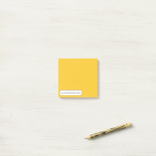 "Je doet het verbazingwekkend" sassy Sticky Notes (Op bureau)