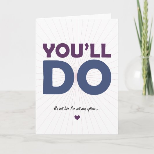 Je doet het wel feestdagen kaart (Voorkant)