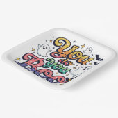 Je doet je best. papieren bordje (Gebogen)