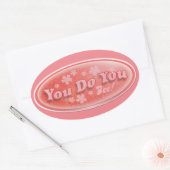 Je doet je  slogan epic ovale sticker (Envelop)